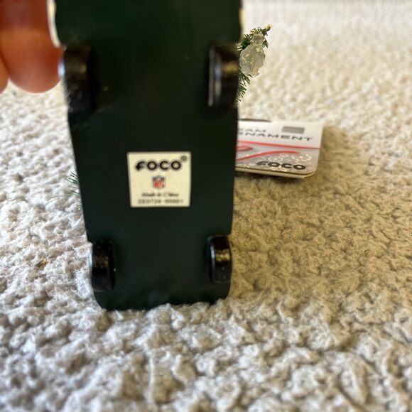 Green Bay Packers Christmas Ornament Retro Bus Green Gold Holiday Tree Foco - Picture 6 of 10